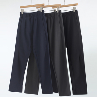 立体剪裁松紧腰运动长裤 家属福利 男士 徽标加绒直筒休闲裤 经典
