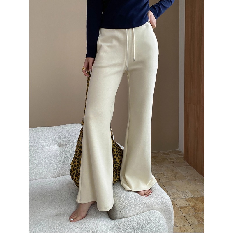 桑蚕丝羊毛天丝混纺垂感休闲裤