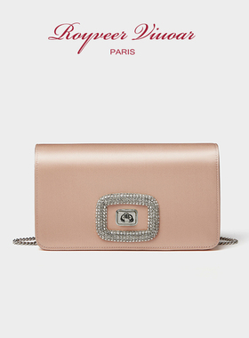 royeer viuoar腋下轻奢女包RV名媛缎面单肩斜挎包真丝绸缎晚宴包