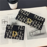 Небольшой дизайнерский бумажник, короткая сумка через плечо, складная длинная маленькая сумка клатч, в корейском стиле