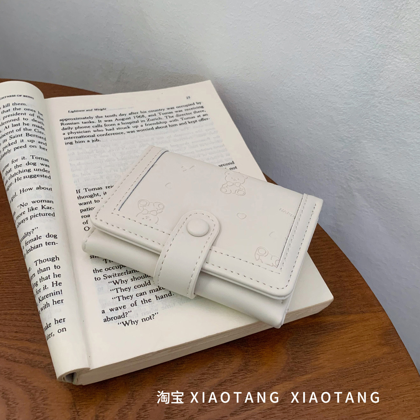 高颜值小清新韩版卡通小熊女学生三折钱包迷你多卡位可爱短款钱夹