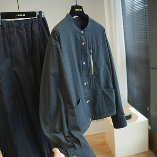 新款 夹克外套女上衣春季 A111N 日系轻户外立领撞色宽松短款 虫小小