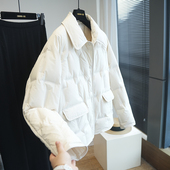 外套冬季 虫小小 90白鸭绒小香风翻领轻薄小个子羽绒服女短款 A93K