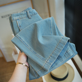 秋902E 气球香蕉裤 W贸牛货 复古水洗高腰宽松休闲九分阔腿牛仔裤