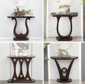 新中国风实木入口桌门厅入口柜条形桌供应桌香盒入口边桌端景桌