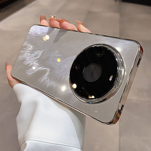 新款镜头全包适用华为mate60pro手机壳mate70冰晶羽mate纱玻璃40pro高级感mt50m60款外壳pro+套por小众