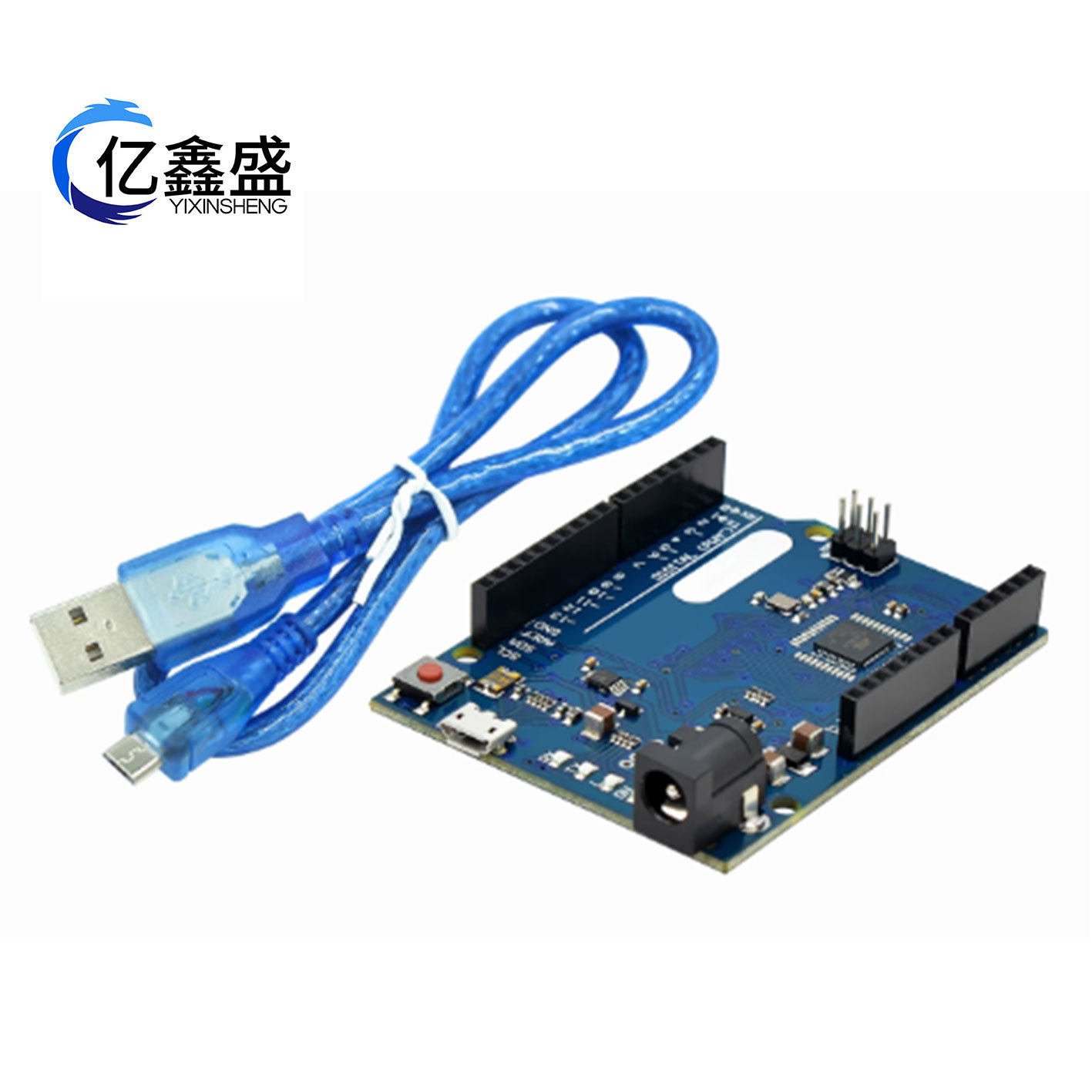 Leonardo R3开发板 ATMEGA32U4, 带数据线 蓝板QFN芯片