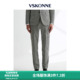 VSKONNE威斯康尼男套西裤 意大利VBC进口羊毛面料千鸟格黑灰格