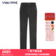 VSKONNE威斯康尼男牛仔裤 中腰直筒厚棉混纺微弹黑色牛仔休闲裤 子