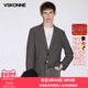 VSKONNE商场同款 男休闲西服进口面料灰色单便西服外套休闲上衣