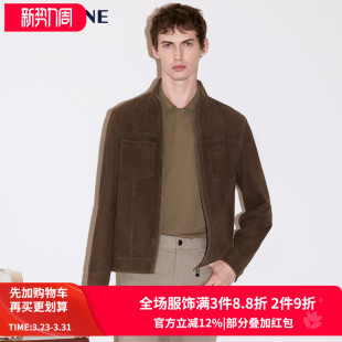 VSKONNE威斯康尼皮衣羊皮男商场同款 羊皮真皮皮衣外套男 立领短款