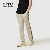 直筒锦纶运动裤 CNC男装 提花织带男士 休闲裤 26早春新款 经典