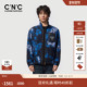 夹克商场同款 CNC男装 轻奢青年外套 蓝色满版 印花男士 25秋季 新款