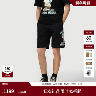 潮流直筒五分裤 CNC男装 男抽绳时尚 玩偶系列字母LOGO短裤 春夏新款