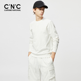 【新风潮55折】CNC男装提花卫衣薄早春新款长袖卫衣男