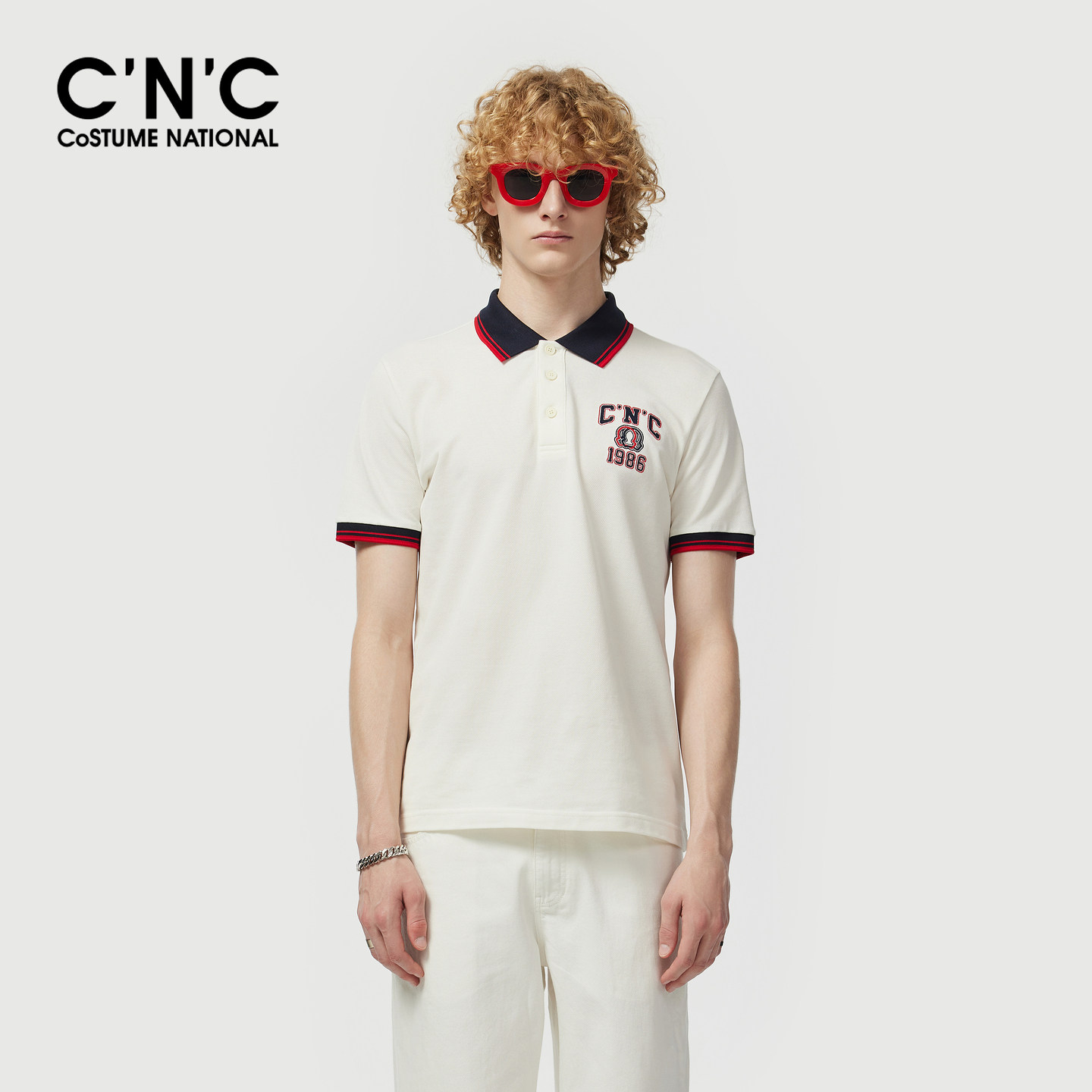 CNC男装夏季新款运动风提花男士polo衫翻领短袖休闲商务轻奢品牌