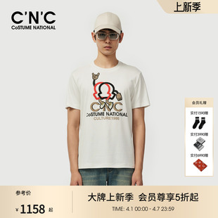 正品 CNC男装 圆领T恤 T恤男士 复古撞色LOGO短袖 26夏季 新款