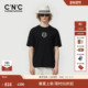CNC男装 T恤圆领印花休闲潮流青年体恤 短袖 25春夏新款 纯棉男士