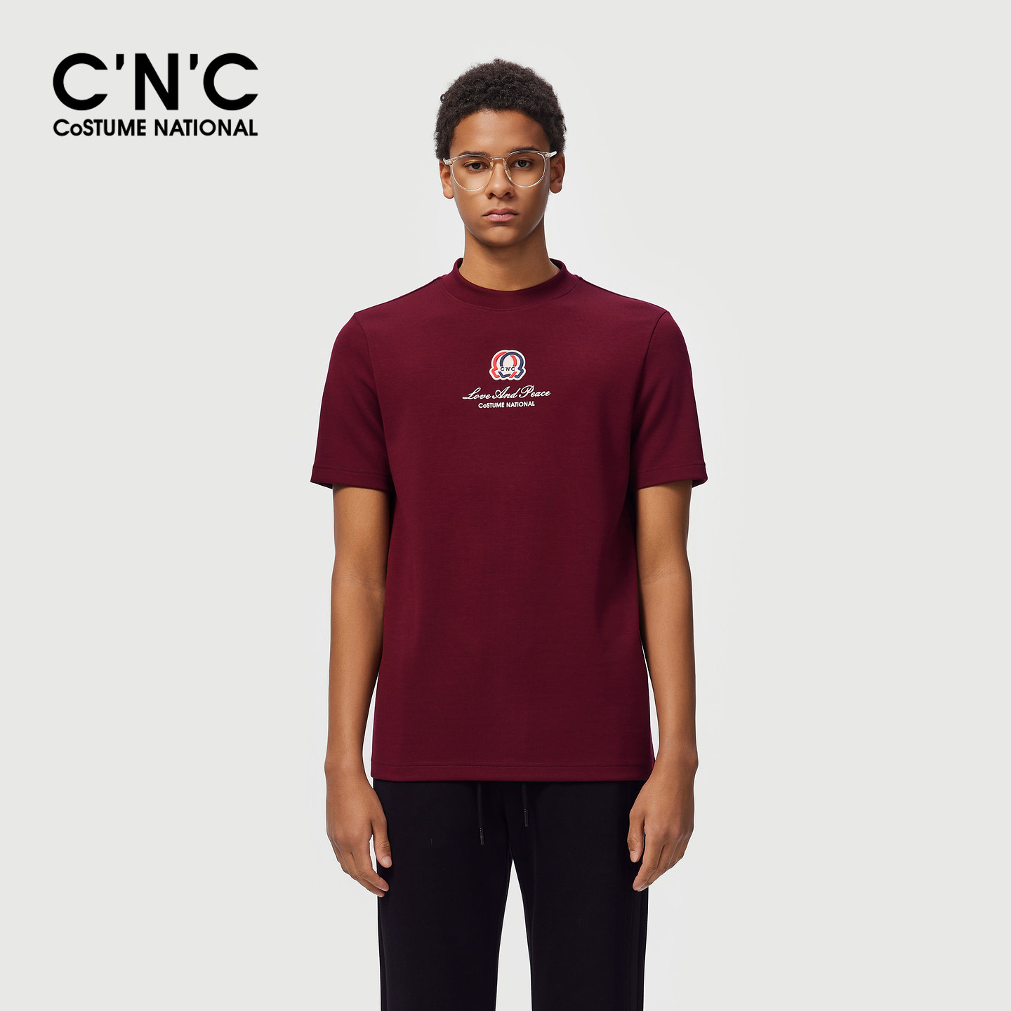 CNC男装26秋季新款修身版型莫代尔混纺短袖T恤打底衫厚款短T