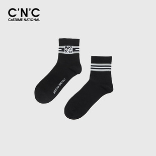 CNC男装25中长款字母袜子