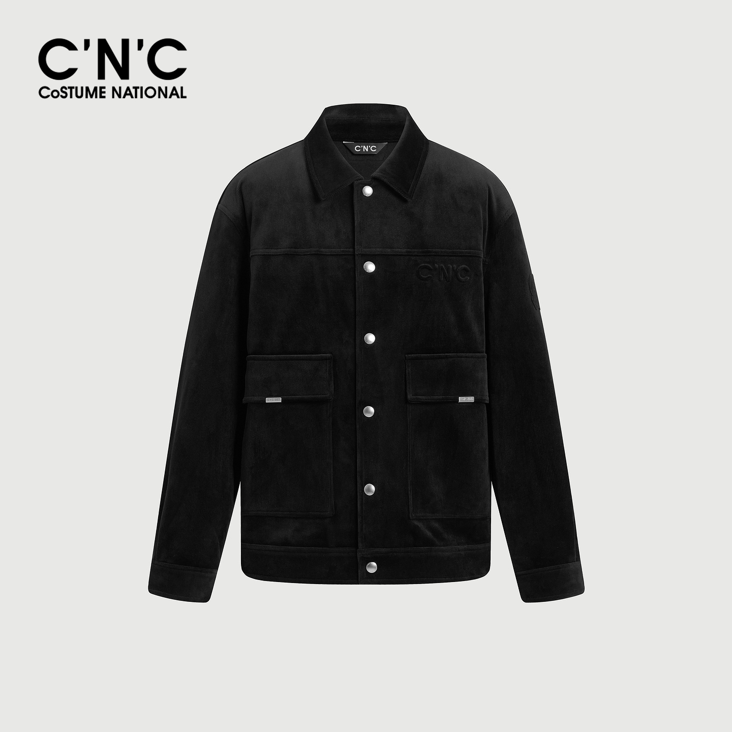 CNC男装25冬季新款绒感翻领厚款保暖男士夹克外套商场同款茄克