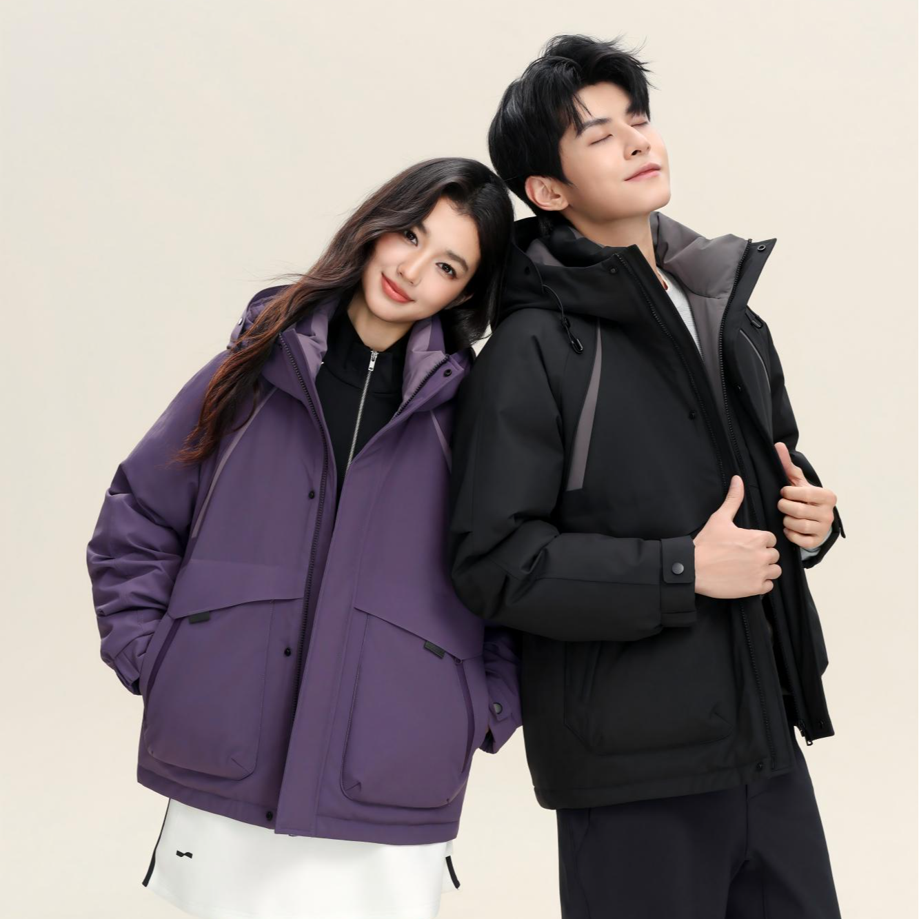 寻拓者2025冬季新款情侣90绒户外冲锋保暖防 风羽绒服FYH6830