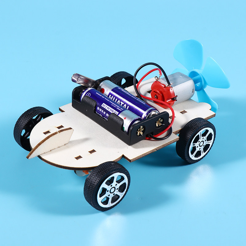 科技小制作DIY小发明 F1空气动力赛车手工材料教具电动风力小车