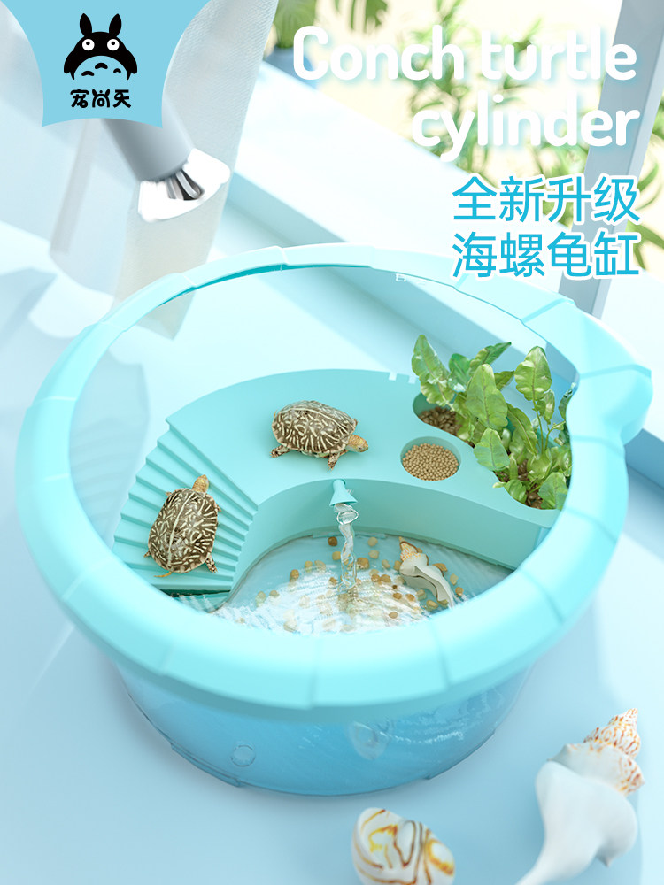 宠尚天 乌龟缸送2只小乌龟活体巴西龟中华草龟儿童宠物龟墨龟活物