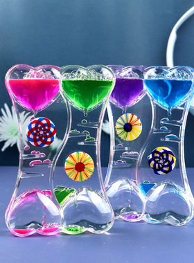 创意亚克力油滴液体沙漏摆件