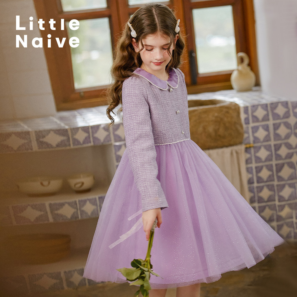 【秒杀价】LittleNaive儿童连衣裙公主裙甜美小香风女童礼服,童装/婴儿装/亲子装,儿童礼服,淘宝优惠券,粉丝福利购,淘宝优惠卷