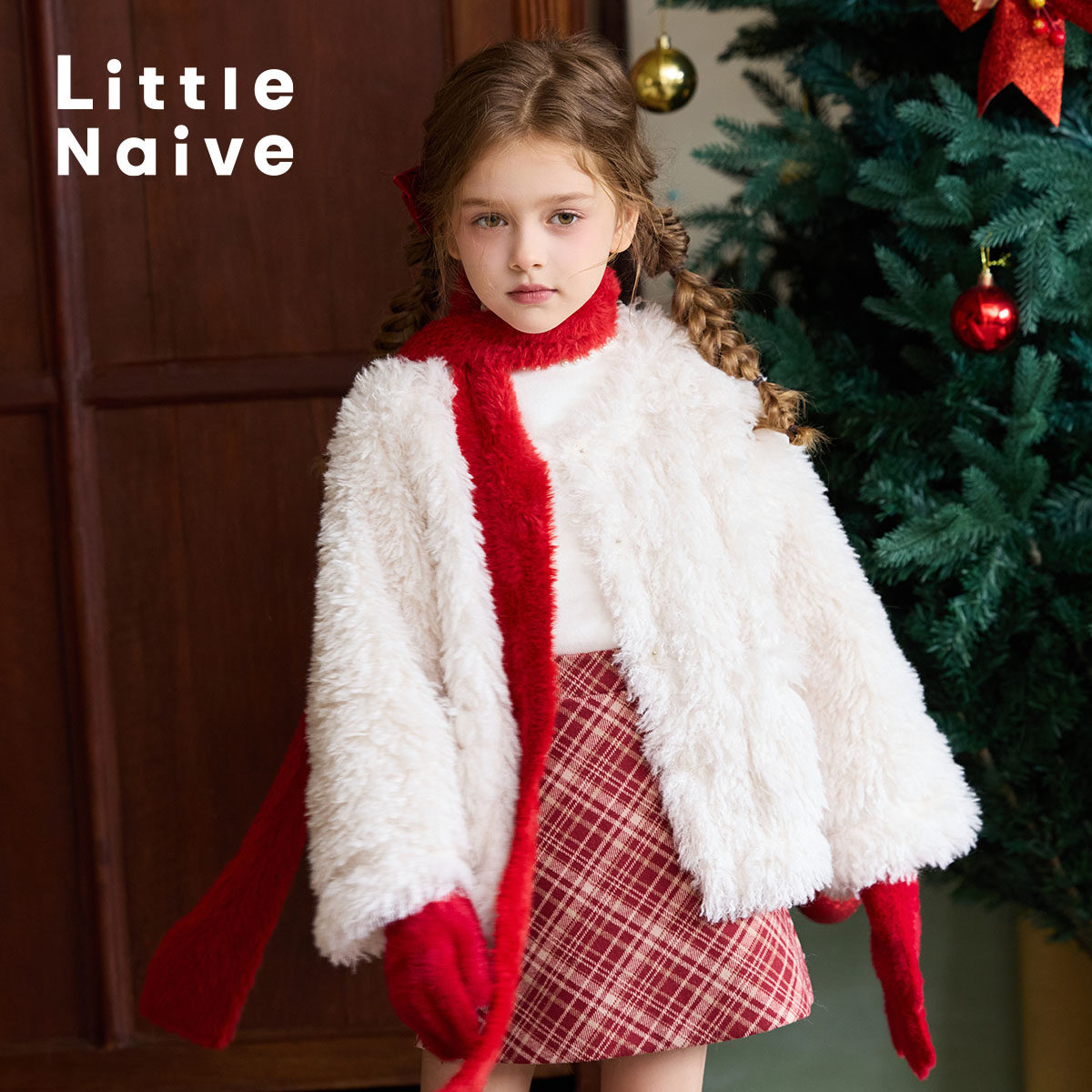 LittleNaive女童毛绒外套冬季皮毛一体儿童棉服外套千金风夹克,童装/婴儿装/亲子装,普通外套,淘宝优惠券,粉丝福利购,淘宝优惠卷