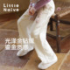 Naive女童宽松休闲裤 加绒秋冬新款 金丝绒裤 Little 儿童直筒裤 垂感