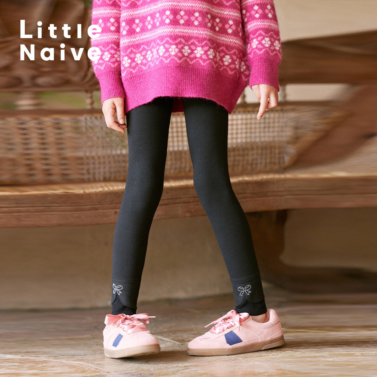 LittleNaive女童打底裤秋冬新款烫钻运动裤子儿童弹力紧身休闲裤,童装/婴儿装/亲子装,裤子,淘宝优惠券,粉丝福利购,淘宝优惠卷