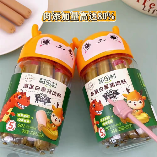 4罐稻田村小鹿呦呦鳕鱼肠牛肉肠