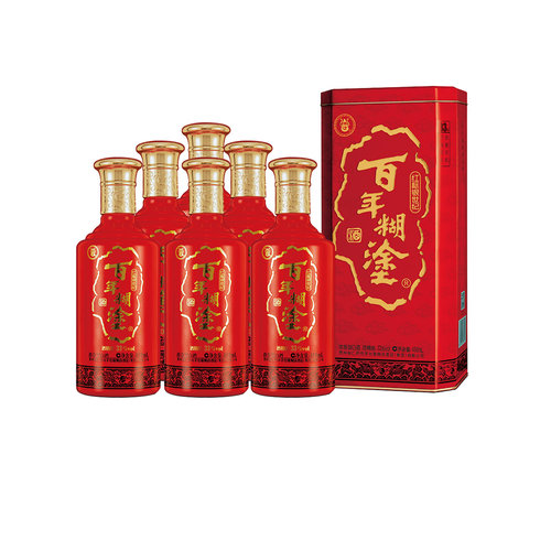百年糊涂33度红瓶银世纪浓香型450ml*6瓶贵州高粱白酒整箱送礼装 - 封面
