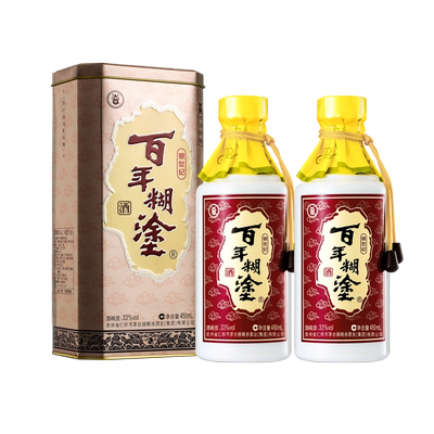 百年糊涂52/33度银世纪礼盒450mL
