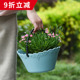 环保PP树脂田园风挂篮花盆加厚耐用塑料花边花盆园艺水培垂吊花盆