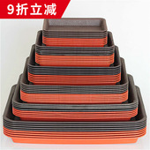 花博士长方形树脂塑料加厚加深花盆磨砂托盘垫底座接水大号特大号