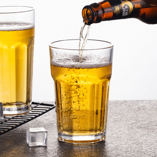 八角玻璃杯啤酒杯水杯ktv酒吧餐厅烧烤大排档棋牌室家用多功能杯