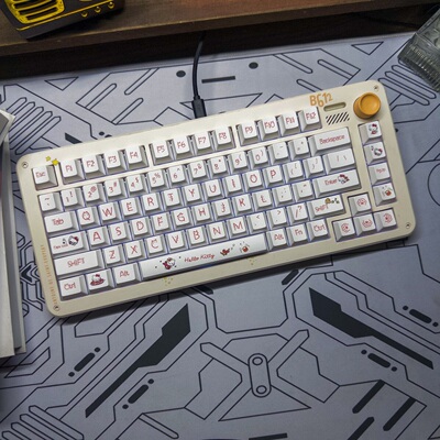 HelloKitty三款键帽原厂高度适配Wootingez63made68美加狮rs7雨75