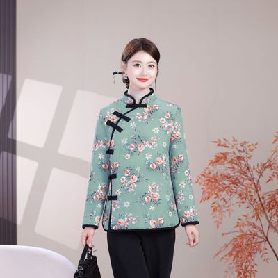 四川省服罩衣女新款网红可外穿防脏中长款干活穿好看的棉服外套