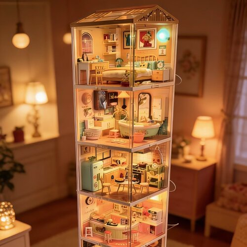 手工diy小屋别墅微缩场景小房子