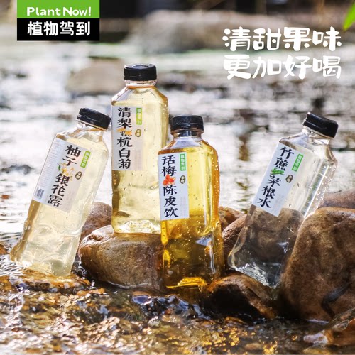 植物驾到0糖0卡清爽古法水饮料