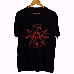 SLIPKNOT活结金属乐队纯棉印花短袖T恤摇滚美式宽松男士夏季圆领