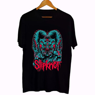 街头摇滚嘻哈金属slipknot活结乐队羊头短袖T恤纯棉男士夏季宽松