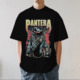 Pantera乐队潘特拉铁拳摇滚t恤金属美式 嘻哈短袖 街头纯棉夏季 男款