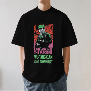 ins重磅280g纯棉男女短袖 CLAN高街嘻哈潮牌美式 T恤宽松 TANG