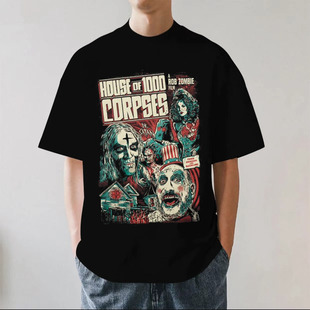 Rob Zombi罗布·赞比成立White Zombie重金属乐队T恤短袖纯棉男士