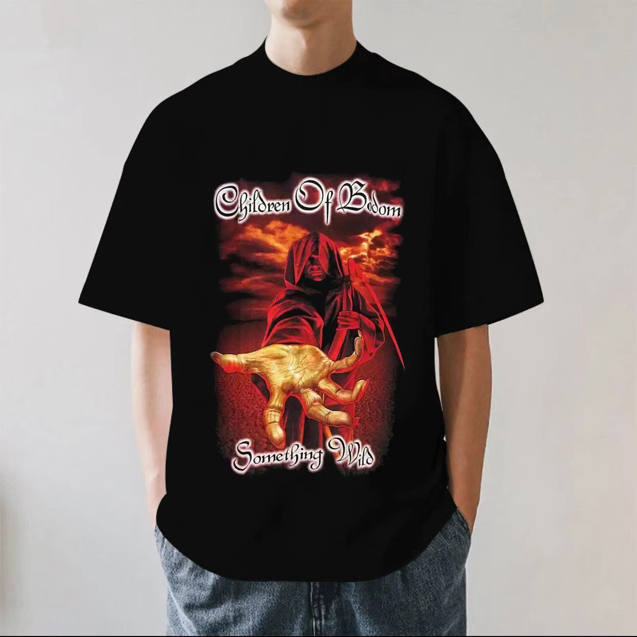 Children of Bodom博多之子乐队金属旋死重磅280g纯棉短袖T恤宽松