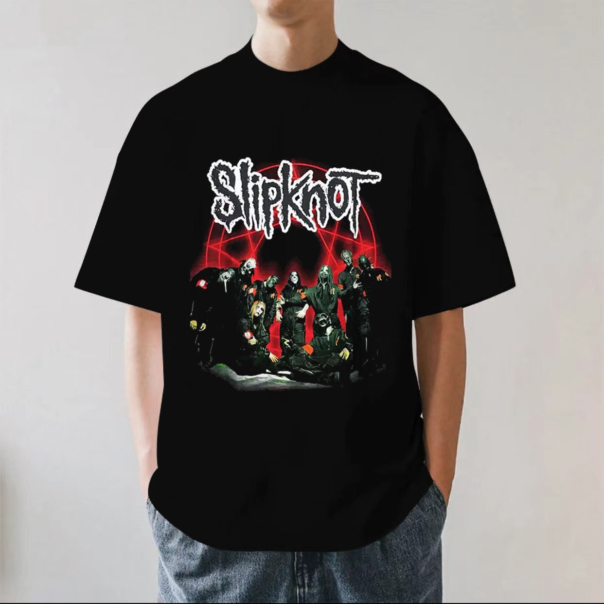 Slipknot活结乐队美式金属摇滚纯棉男女短袖T恤夏季宽松街头休闲